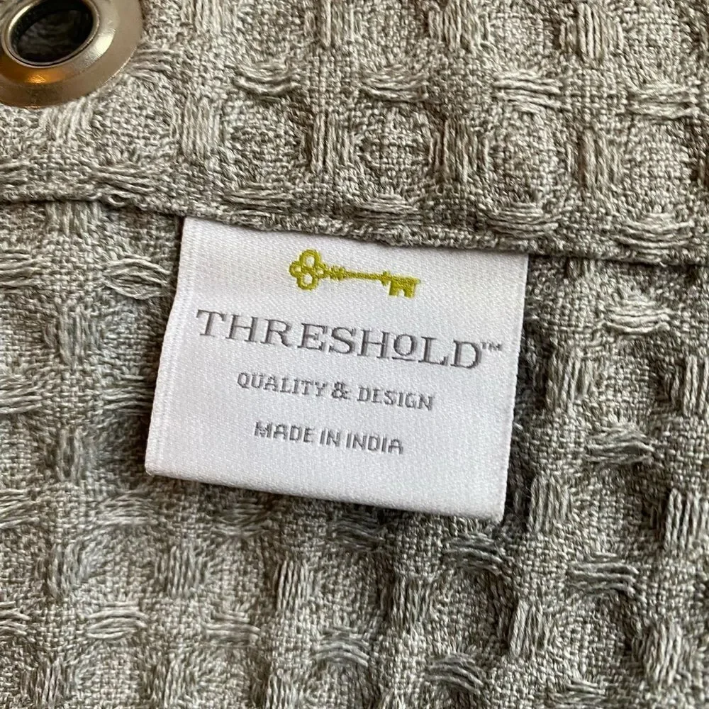 Threshold Small Waffle Designed Shower Curtain
